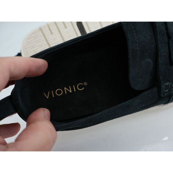 Vionic Uptown Loafer Women 8.5 Green Suede Leather Slip On Platform Shoes - Picture 10 of 12